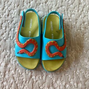 Mini Melissa Blue and Orange Sandals for Playful Adventures